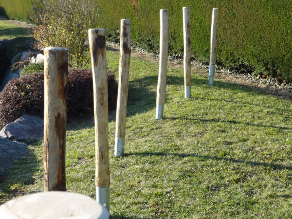 Poteaux supports enfoncer châtaignier