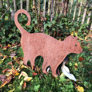 Silhouette Chat en Corten