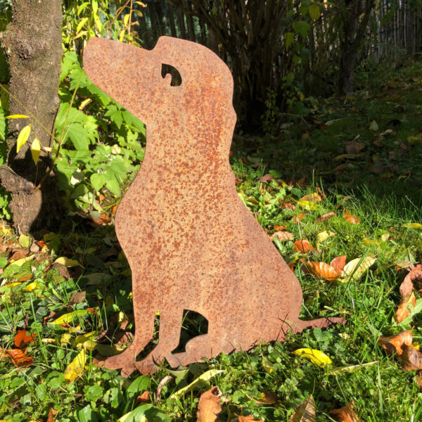 Silhouette Chien en Corten