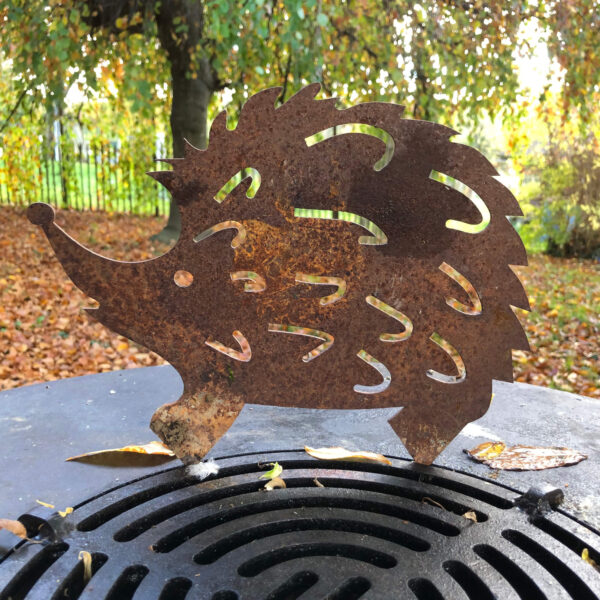 Silhouette hérisson 2 en Corten