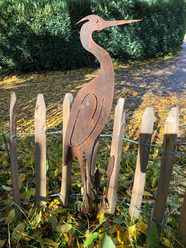 Silhouette Héron en Corten