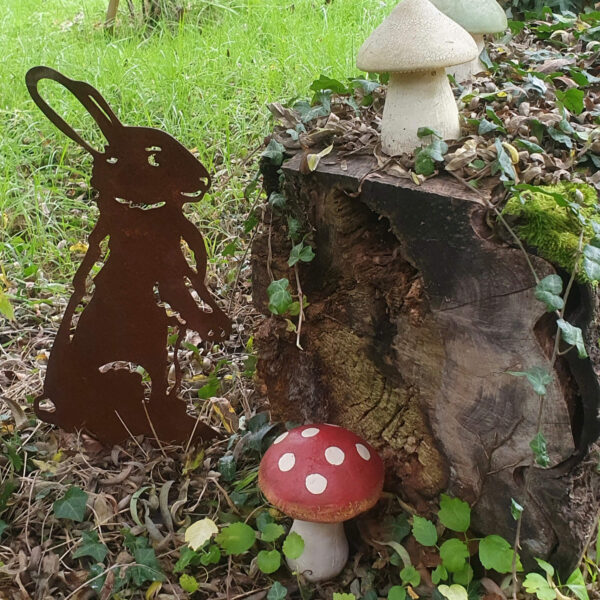 Décoration corten lapin