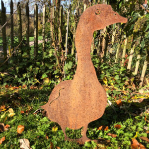 Décoration en corten Oie