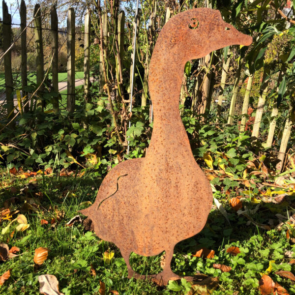 Décoration en corten Oie