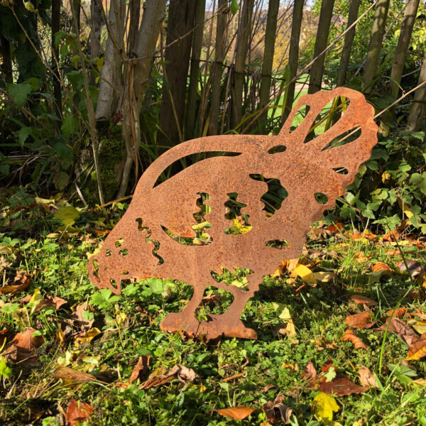 Décoration poule en corten 2