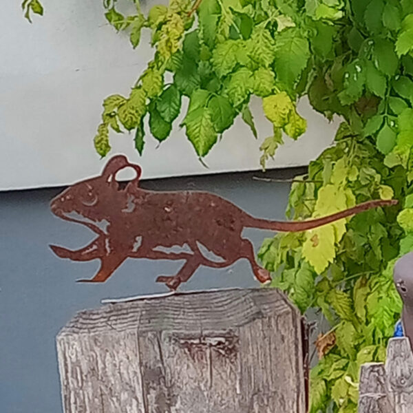 Décoration souris en corten 1