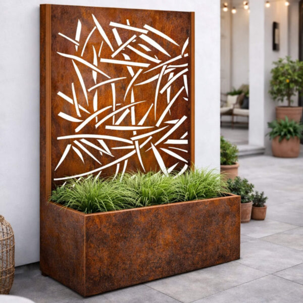 Jardinière farn corten