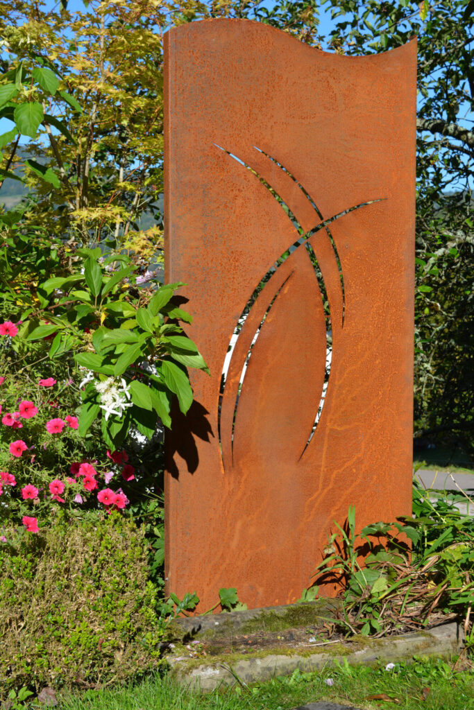 Panneau décoratif corten arc en croix