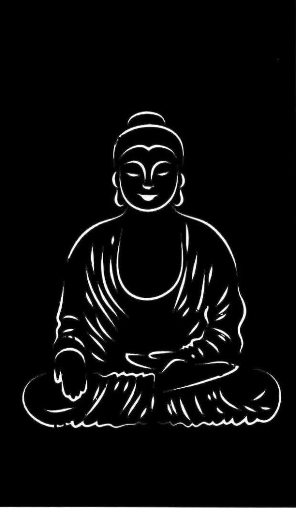 Panneau décoratif corten bouddha