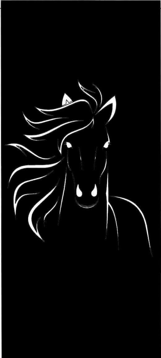 Panneau décoratif corten cheval
