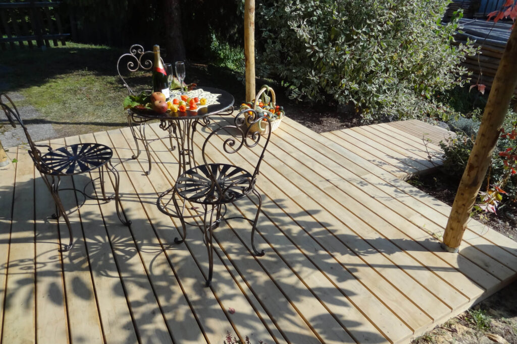 Terrasse en châtaignier Ligne bois